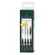 Pitt Pen Black Pouch Set of 4