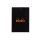 Rhodia Classic Staplebound Notepad 3x4 Black Graph