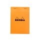 Rhodia Classic Staplebound Notepad 4x6 Orange Graph