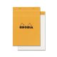 Rhodia Classic Staplebound Notepad 6x8.25 Orange Graph