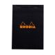 Rhodia Classic Staplebound Notepad 6x8.25 Black Graph