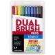 Tombow Dual Brush Marker Set of 10 Primary