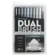 Tombow Dual Brush Marker Set of 10 Gray Scal