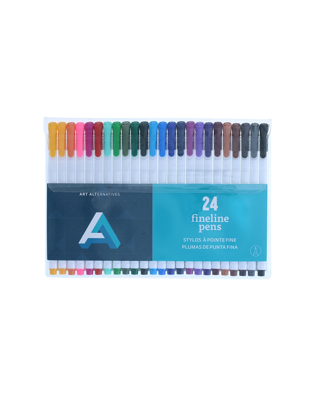 24 Colors Fineliner Coloured Pens Pigment Based 0.4mm