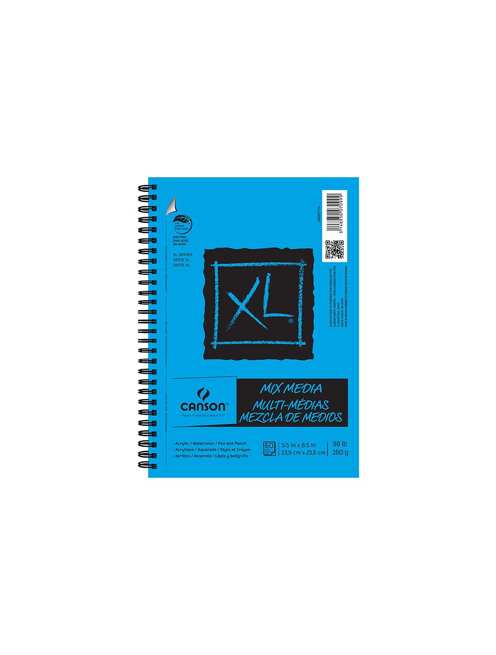 Canson XL Series Mix Media Pad, 5.5X8.5 Side Wire : : Home