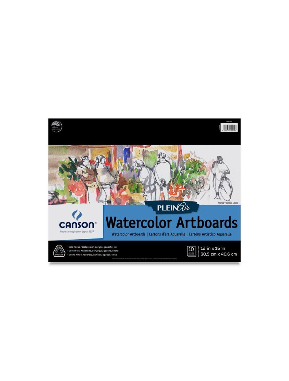 Canson Montval Plein Air Watercolor Artboards 12 x 16