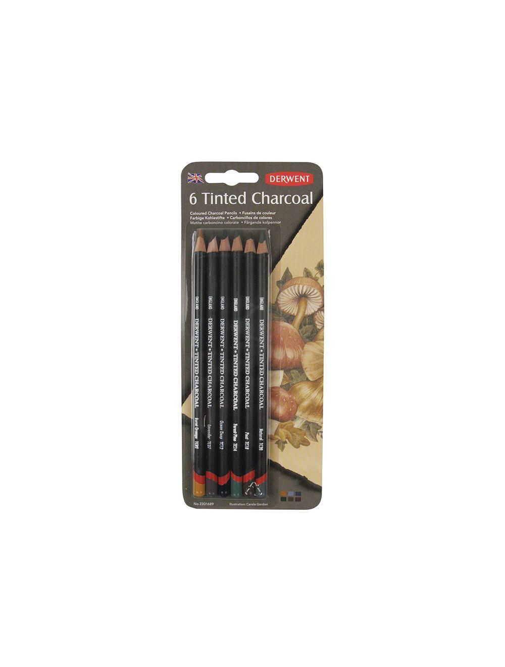 Derwent Tinted Charcoal 6 Pack