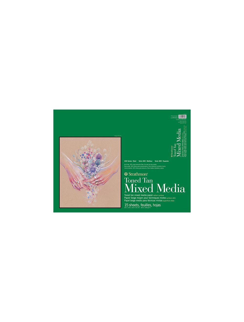 Strathmore Toned Tan Mixed Media Paper Pad 18 x 24