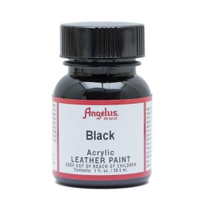 Angelus Leather Paint Black 1oz Bottle