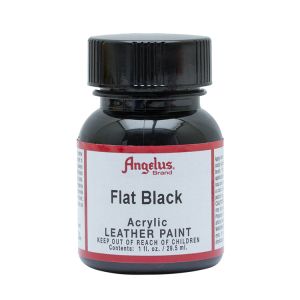 Angelus Leather Paint Flat Black 1oz Bottle