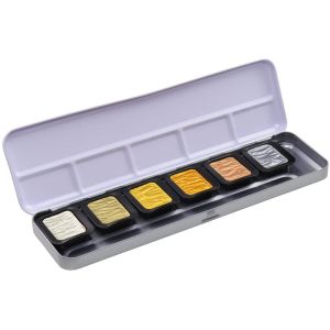 Finetec Premium Pearlescent Watercolor 6 Metallic Colors Set