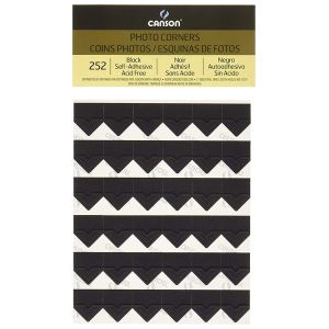 Canson Self Adhesive Photo Corners Black 252 