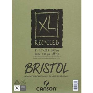 Canson XL Bristol Pad 9x12 25 Sheets