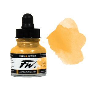 Daler Rowney FW Acrylic Ink 1oz Indina Yellow
