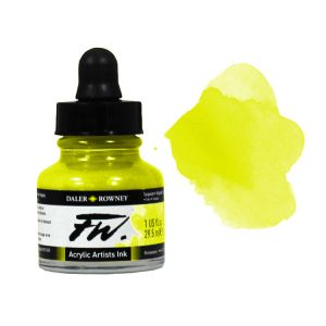 Daler Rowney FW Acrylic Ink 1oz Fluorescent Yellow