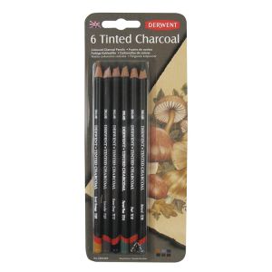 Derwent Tinted Charcoal 6 Pack