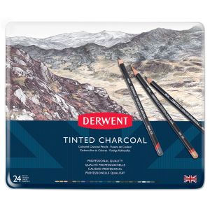 Derwent Tinted Charcoal Tin of 24