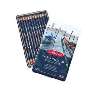 Derwent Watercolor Pencil 12 Color Set Tin