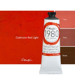Gamblin 1980 Oil 37Ml Cadmium Red Light ⚠️