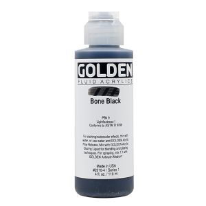 Golden Fluid Acrylic Bone Black 4oz ⚠️