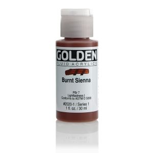 Golden Fluid Acrylic Burnt Sienna 1oz ⚠️