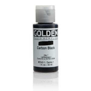 Golden Fluid Acrylic Carbon Black 1oz ⚠️