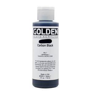 Golden Fluid Acrylic Carbon Black 4oz ⚠️