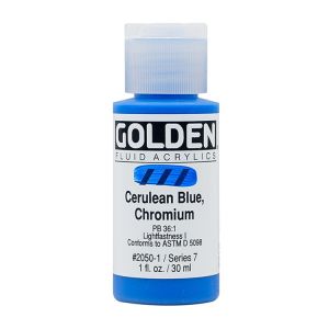 Golden Fluid Acrylic Cerulean Blue Chromium 1oz ⚠️