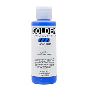 Golden Fluid Acrylic Cobalt Blue 4oz ⚠️