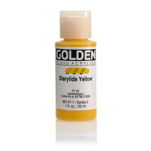 Golden Fluid Acrylic Diarylide Yellow 1oz