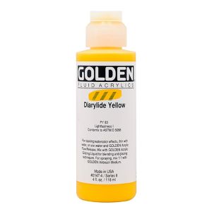 Golden Fluid Acrylic Diarylide Yellow 4oz