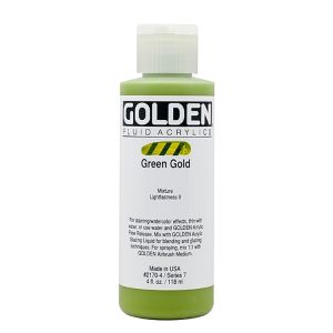 Golden Fluid Acrylic Green Gold 4oz ⚠️