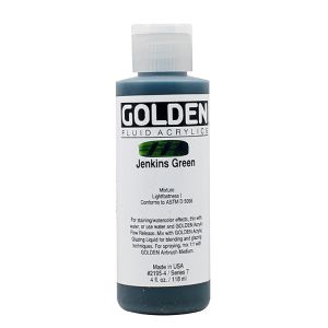 Golden Fluid Acrylic Jenkins Green 4oz ⚠️