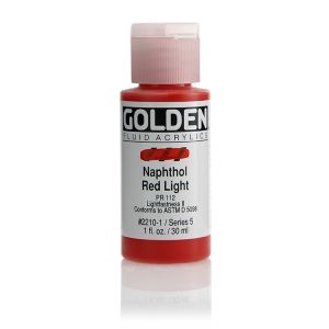 Golden Fluid Acrylic Naphthol Red Light 1oz