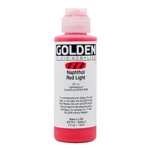 Golden Fluid Acrylic Naphthol Red Light 4oz