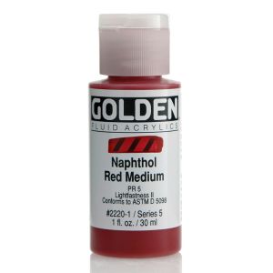 Golden Fluid Acrylic Naphthol Red Medium 1oz