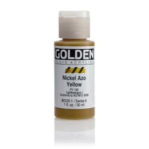 Golden Fluid Acrylic Nickel Azo Yellow 1oz ⚠️