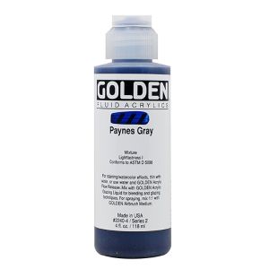 Golden Fluid Acrylic Paynes Gray 4oz ⚠️