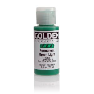 Golden Fluid Acrylic Permanent Green Light 1oz