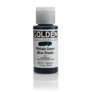 Golden Fluid Acrylic Pthalo Green Blue Shade 1oz
