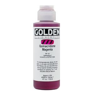 Golden Fluid Acrylic Quinacridone Magenta 4oz
