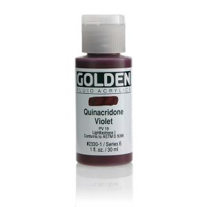 Golden Fluid Acrylic Quinacridone Violet 1oz