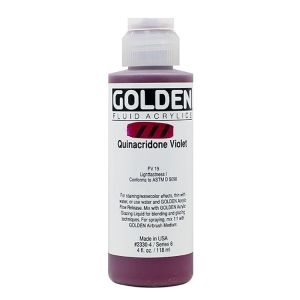 Golden Fluid Acrylic Quinacridone Violet 4oz