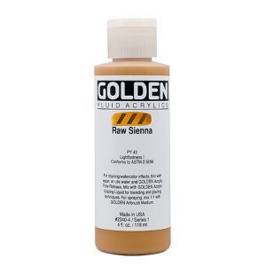 Golden Fluid Acrylic Raw Sienna 4oz ⚠️