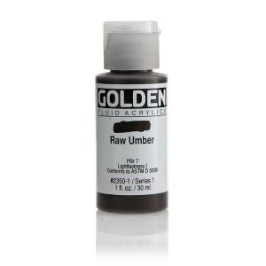 Golden Fluid Acrylic Raw Umber 1oz ⚠️