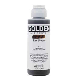 Golden Fluid Acrylic Raw Umber 4oz ⚠️