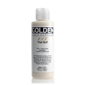 Golden Fluid Acrylic Titanium Buff 4oz