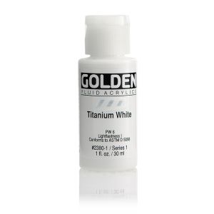 Golden Fluid Acrylic Titanium White 1oz