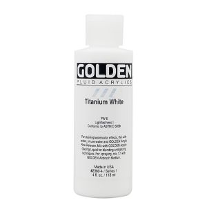 Golden Fluid Acrylic Titanium White 4oz
