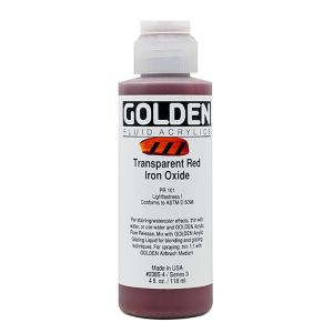 Golden Fluid Acrylic Transparent Red Iron 4oz